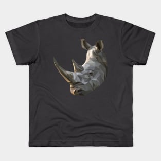 Geometrical Rhino Head Kids T-Shirt